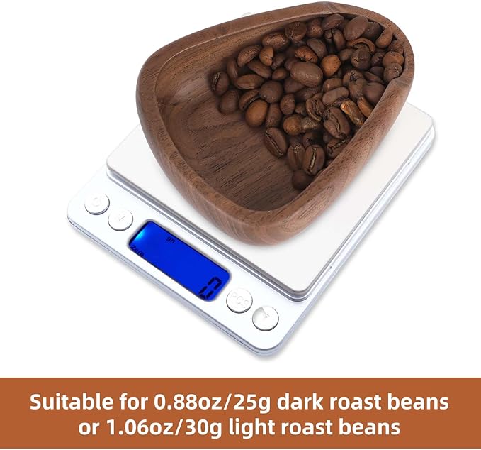 Coffee Bean Dosing Cup and Spray Bottle Set, Walnut Wood Bean Measuring Tray Espresso Accessories Tools Kit with RDT Static Reduction Spray Spritzer for Coffee Lovers Gift
