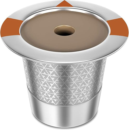 1 Pack Reusable K Cups Coffee Pods, Universal Stainless Steel Refillable K Cups Coffee Filters for Keurig 1.0 and 2.0 Coffee Makers
