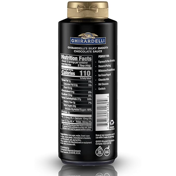 Ghirardelli Chocolate Flavored Sauce Squeeze Bottles | 16 oz (Pack of 4) | Rich Classic Chocolate Dessert Topping for Coffee Drinks, Ice Cream, and Baking Recipes