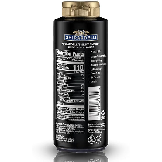Ghirardelli Chocolate Flavored Sauce Squeeze Bottles | 16 oz (Pack of 4) | Rich Classic Chocolate Dessert Topping for Coffee Drinks, Ice Cream, and Baking Recipes