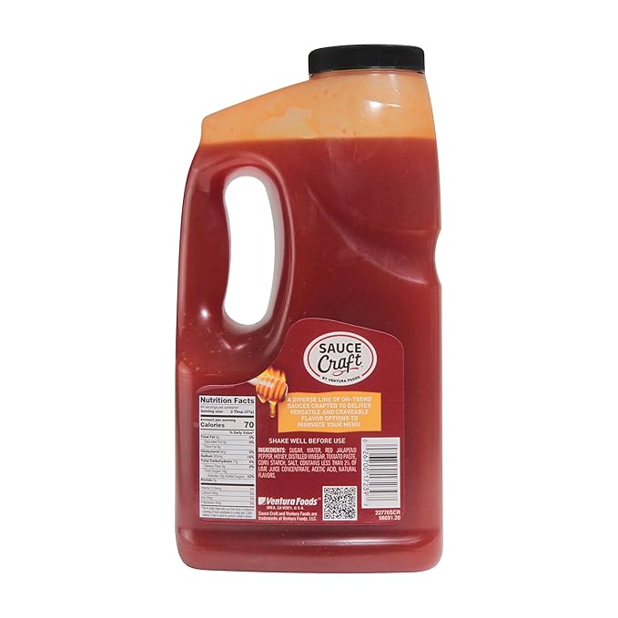 Ventura Foods LLC SauceCraft Honey Sriracha Sauce, Versatile, Globally Inspired Food Service Dipping Sauce Elevates Your Menu with Sweet Heat and Trend-Forward Flavor, 0.5 Gallon