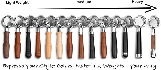 LILQ 58mm Bottomless Naked 2 Ears Portafilter | Compatible with Breville Machines | Stable Handle (Maple Fusion, 58mm For Breville)