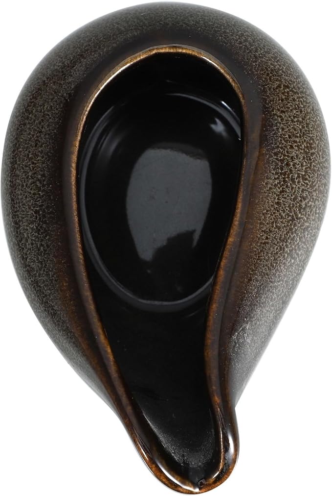 Amosfun 3.4 Oz Ceramic Creamer Pitcher Small Sauce Server Porcelain Dipping Pot with Lid for Kitchen Dining and Entertaining