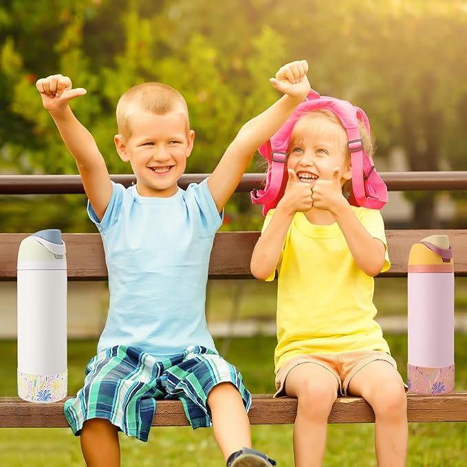 WK IEASON 2Pcs Silicone Boot for Owala Water Bottle, Protective Flask Bottom Cover Base for Owala FreeSip Twist and Flip Flask Water Bottle Accessories-2.83inch Bottom Diameter