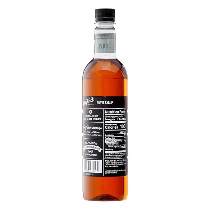 DaVinci Gourmet Natural Agave Syrup, 25.4 Fluid Ounces (Pack of 1)