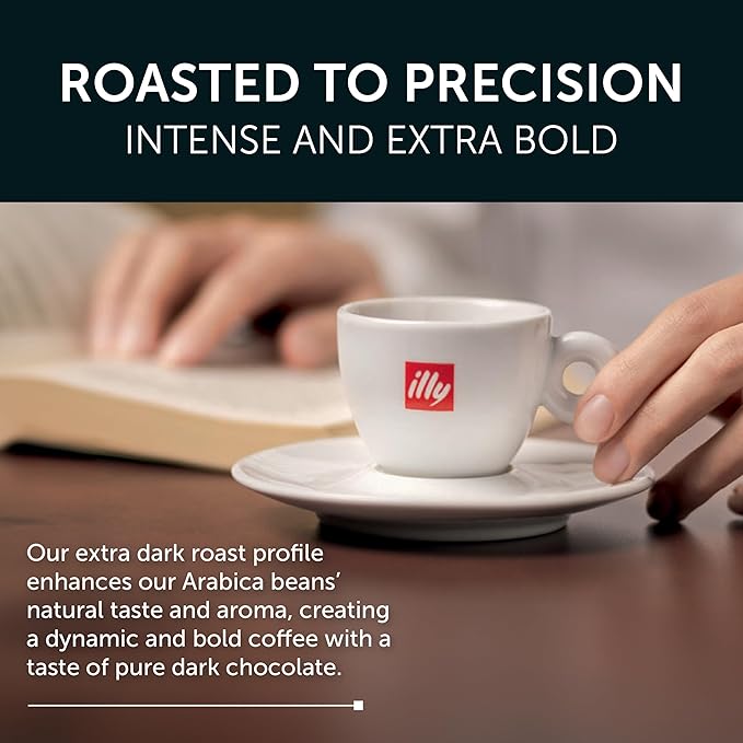 illy Espresso Compatible Capsules, Coffee Pods for Nespresso Original Line Machine, Forte Dark Roast, 100% Arabica, Premium Italian Coffee, Single Serve, 10 Count, 20 Pack