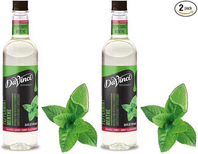 DaVinci Gourmet Classic Peppermint Syrup, 25.4 Fl Oz (Pack of 2)
