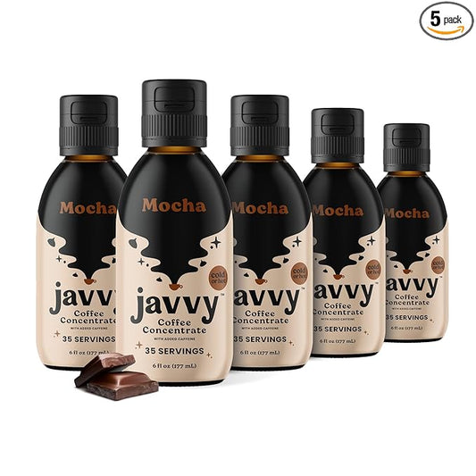 Coffee Concentrate - Cold Brew Coffee, Perfect for Hot or Iced Instant Coffees, Hot Drinks, Cold Brew Concentrate, 5 Pack - Mocha