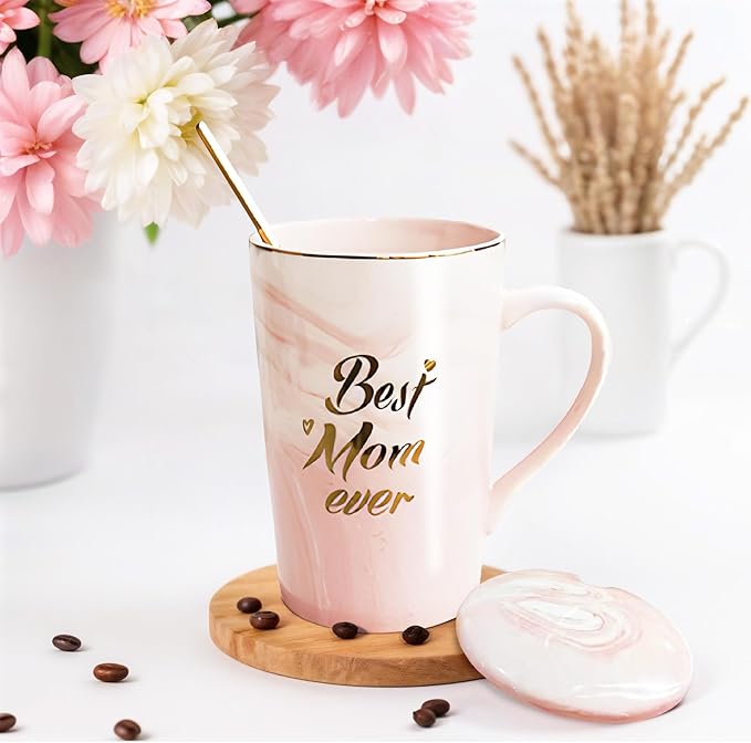Gifts for Mom, Birthday Gifts For Best Mom Ever Coffee Mug Unique Mothers Day Gifts Basket from Daughter Son Mother's Day Present, Unique Mom's Gifts