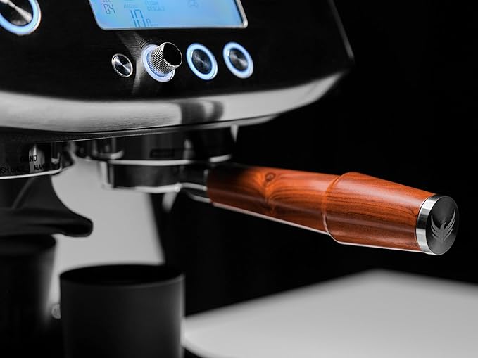 54mm Bottomless Portafilter Breville Compatible Rosewood Handle & Naked 18-21 Gram Filter Basket Included Fits Barista Express, Pro, Touch, Bambino Plus, Infuser, Duo Temp Pro Impress