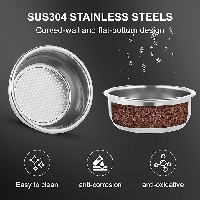 Mischief WorkshopMicroSieve Dual-Layer Espresso Coffee Basket 58.5mm, 170-Micron Precision Filter, 18-20g Capacity for Espresso Machines (Professional Barista Grade)
