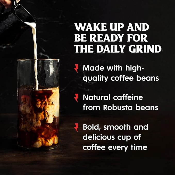 Death Wish Coffee, Organic and Fair Trade, Medium Roast, Whole Bean Coffee, 16 oz