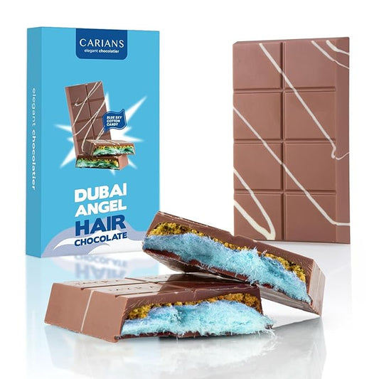Carians Viral Frozen Italian Caramel Angel Hair Chocolate Bar - Pistachio, Kataifi & Caramel Flavor - Great for Gift Giving, Anniversary, Thanksgiving, Christmas
