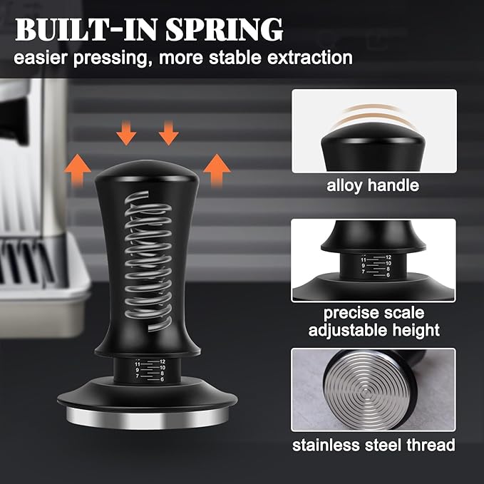 Espresso Accessories Kit 54mm, Espresso Tamper, WDT Tool, Espresso Tamper Mat, Espresso Dosing Funnel, Puck Screen, Espresso Tools for 54mm Coffee Machine Accessories