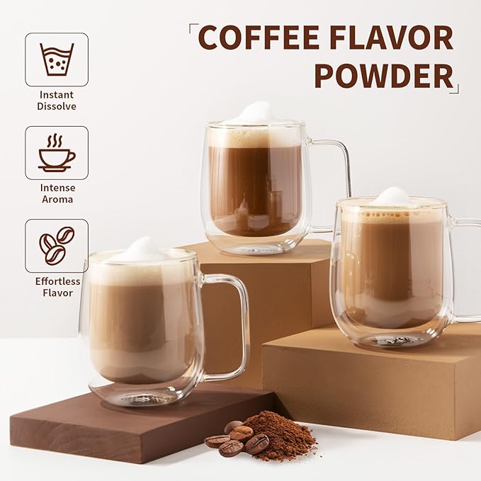 Soeos Coffee Flavored Powder (3-in-1), 2.2 lbs (1kg) – Instant Bubble Tea Mix with Creamer & Sugar, Easy to Prepare, Perfect for Boba Drinks & Desserts