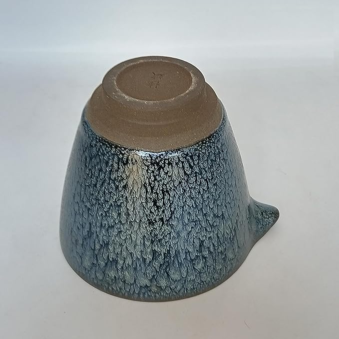Ceramic Tea Sharing Cup, Kungfu Tea Pitcher, Tenmoku Teapot Chinese Traditional Cha Hai, Jianzhan Tenmokus Teacup Fine Porcelain Creamer Pitcher for Tea Milk Coffee, 7.44 oz Small Jug