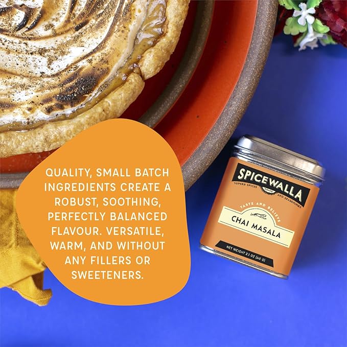 Spicewalla Masala Chai Spice 2.1 oz | Tea, Latte, Coffee, | Unsweetened Powdered Spice