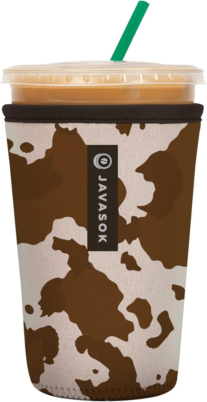 Sok It JavaSok Iced Coffee & Cold Soda Insulated Neoprene Cup Sleeve (Cowgirl, Medium: 22-28oz)