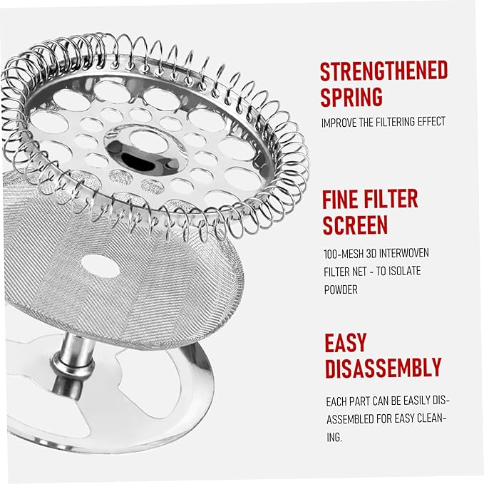 1 Set Frenchs Press Filter, Reusable Stainless Steel Mesh Frenchs Press Filters Replacements for Coffee Squeezer Filters Screen