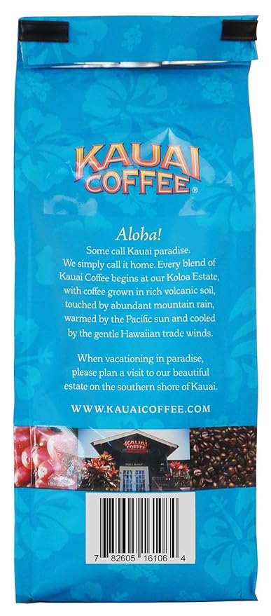 Kauai Hawaiian Ground Coffee, Koloa Estate Medium Roast - Gourmet Arabica From Hawaii's Largest Coffee Grower, Bold, Rich Blend, 10 Ounce (Pack of 4)