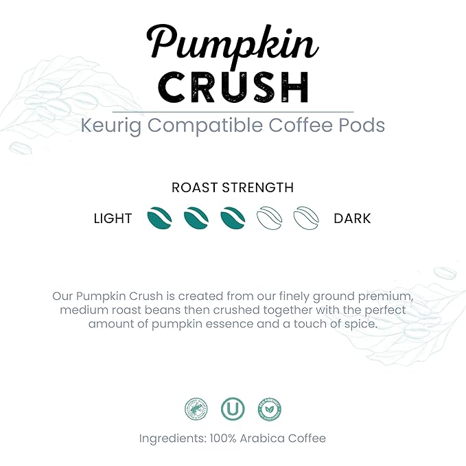 Tayst Coffee Pods, Pumpkin Crush Medium Roast, K Cups Compatible with Keurig Coffee Maker, Sustainable Single Serve, Pack of 100