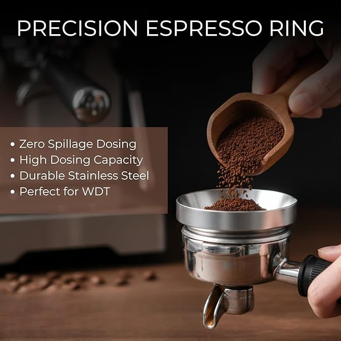 Espresso Accessories Kit – Coffee Distributor & Tamper Leveler Set with WDT Tool and Dosing Funnel | Barista Espresso Tamper Kit Fits 51mm Espresso Machines & Portafilters