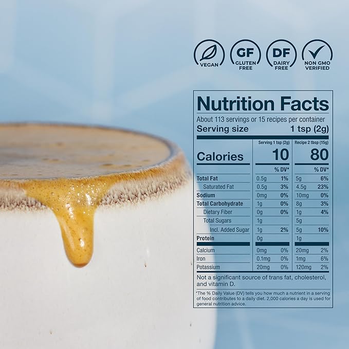Laird Superfood Non-Dairy Coffee Creamer Mocha, Shelf-Stable Superfood Non-Dairy Powder Creamer, Gluten Free, Non-GMO, Vegan, 16 oz. Bag, Pack of 2