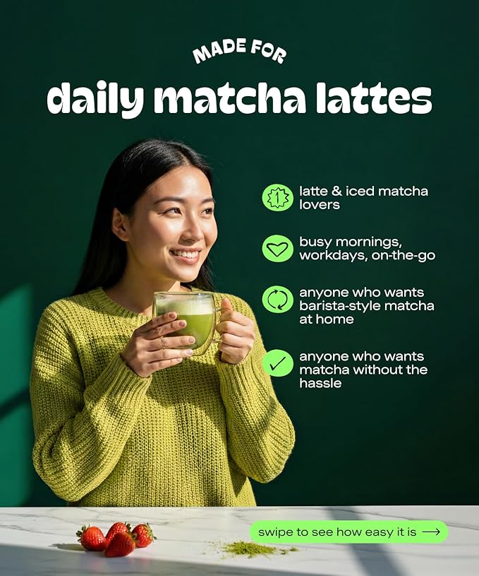MatchaDNA Matcha Latte – Sweet Matcha Latte Powder with Milk, No Sugar Added – Green Tea Lattes Mix for Hot or Iced Drinks – Organic Macha Tea, Antioxidant Rich, Smooth Energy Boost (17.6 oz Pouch)
