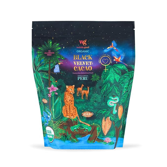 Weirdo Good Black Velvet Cacao, 3 lb – Organic, Allergen-Free, Premium Ultra-Alkalized Cocoa Powder for Baking