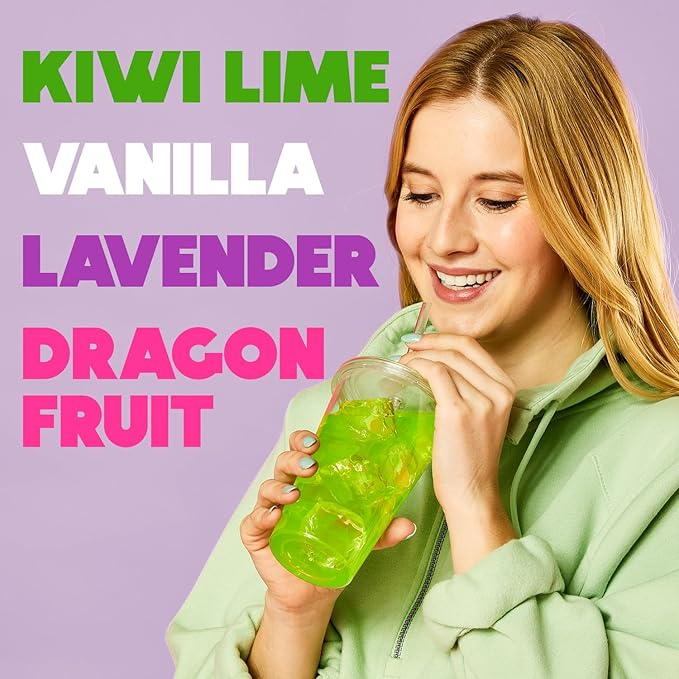 Wyler's Light Singles to Go Powder Packets, Water Drink Mix, Variety, Watertok Base Flavors, Kiwi Lime, Vanilla, Lavender, and Dragon Fruit, Sugar & Caffeine Free, On-The-Go, 20 Count (Pack of 2)