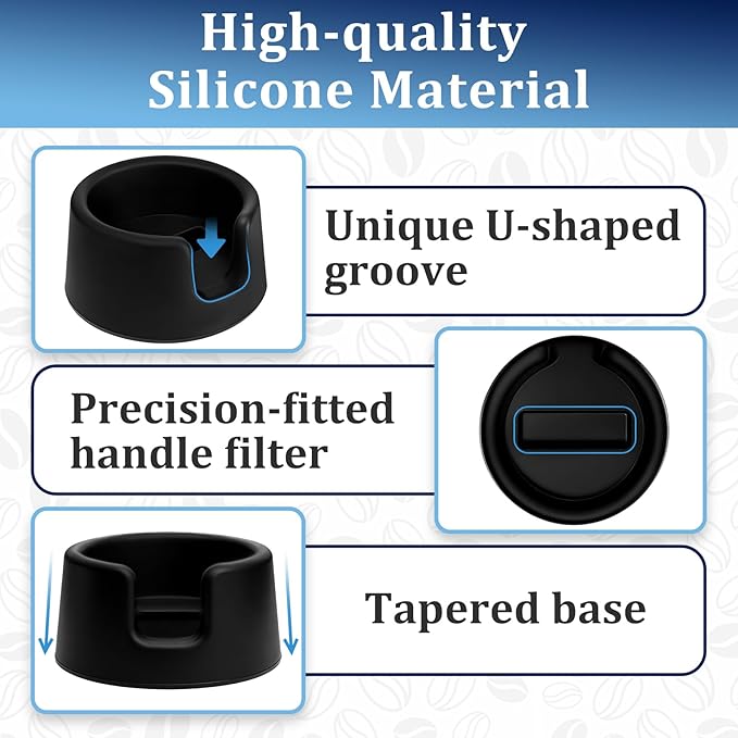 2Pcs Tamper Base for Ninja Luxe, Ninja Espresso ES601/ES701, Anti-Slip Silicone Portafilter Holder for Ninja, Coffee Accessories for Ninja Espresso Machine
