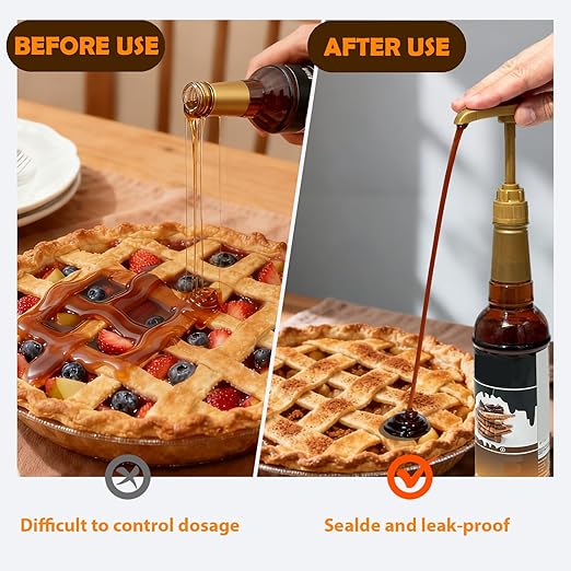 Syrup Pump Compatible with Syruvia,with Precise Dispensing,Coffee Syrup Pump Compatible with Syruvia,Lockable Design,Easy to Use and Clean for Liquids&Pastes,4PCS