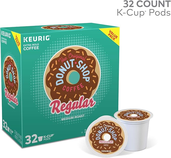 Keurig K-Mini Single Serve Coffee Maker with Donut Shop Coffee Pods, 32 count