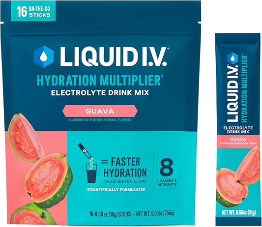 Liquid I.V.® Hydration Multiplier - Guava | Electrolyte Powder Drink Mix | 1 Pack (16 Servings)