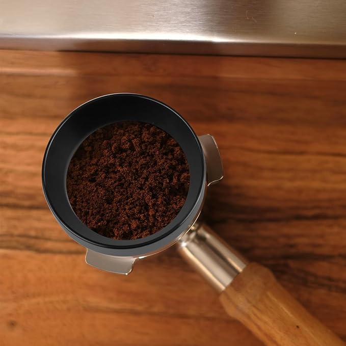 51mm Espresso Dosing Funnel with Magnetic, 51mm Portafilter Funnel, Dosing-Funnels, Compatible with Filter Espresso Dosings Funnels, 8 Magnets (Black)