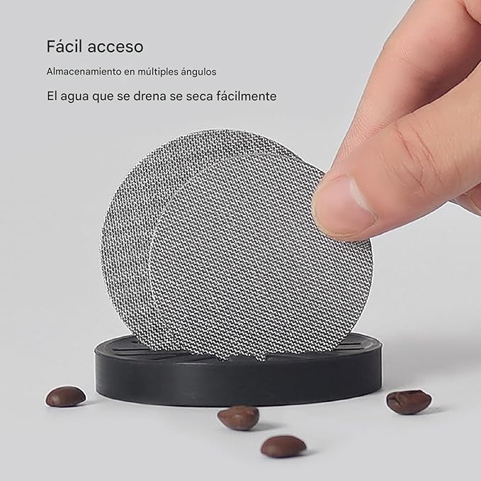 YOUTHINK Puck Screen Stand, Portafilter Silicone Basket Stand Compact Small Stable Quick Drying Coffee Filters Stand Holder for Home Apartment Office Coffee Shop