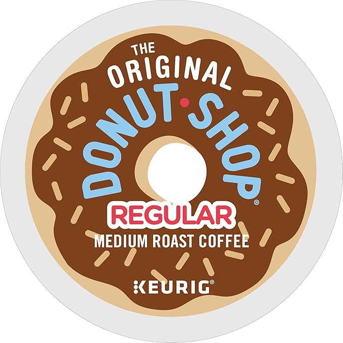 The Original Donut Shop Regular, Keurig Single Serve K-Cup Pods, Medium Roast Coffee, 60 Count, (6 Packs of 10)