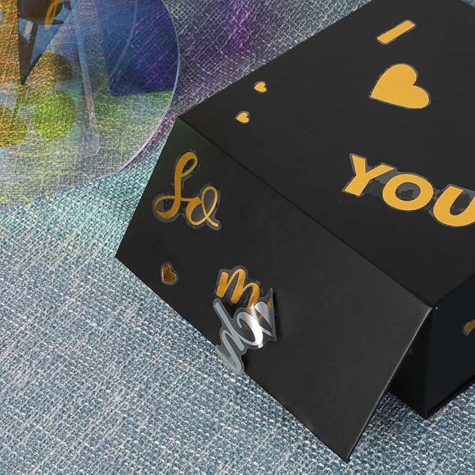 Black Gift Boxes 16 Pack,Collapsible Gift Box with Lid Magnetic Closure,Packaging for Small Business, Parties, Boutiques, Bridesmaid Wedding, Jewelry store, Apparel, Retail Bulk 6x6x3 inch