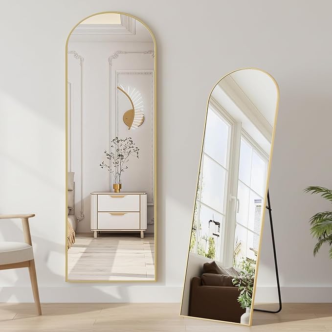 NEWBULIG Full Length Mirror, Upgraded Body Wall Mirrors with Shatter-Proof Glass, Floor Standing Mirror, Home Wall Decor