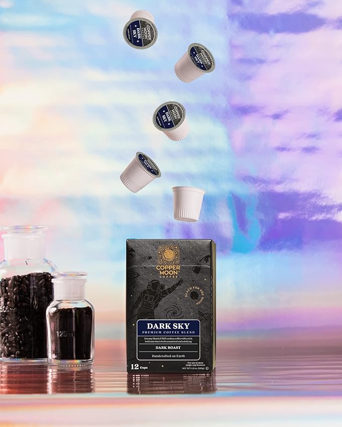 Copper Moon Single Serve Coffee Pods for Keurig K-Cup Brewers, Dark Roast, Dark Sky Blend, 72 Count