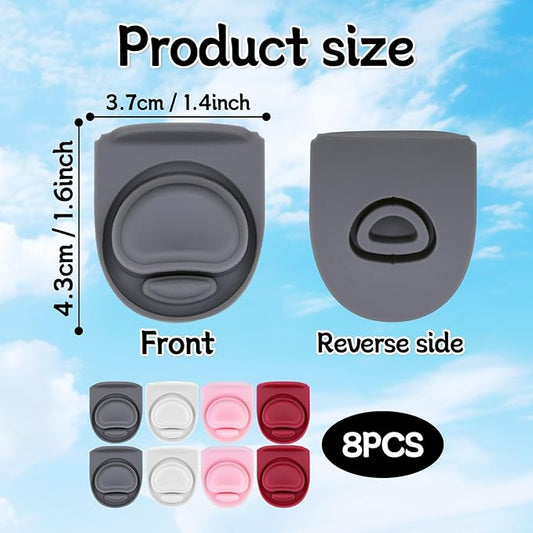 8 Pcs Replacement Rubber Seal Stopper Compatible with Owala FreeSip 32oz,Bottle Top Gasket Lid for Owala 16/19/24/32/40oz Seal Mouth Cap Silicone Stopper Parts Insert Accessories（4 colors 3