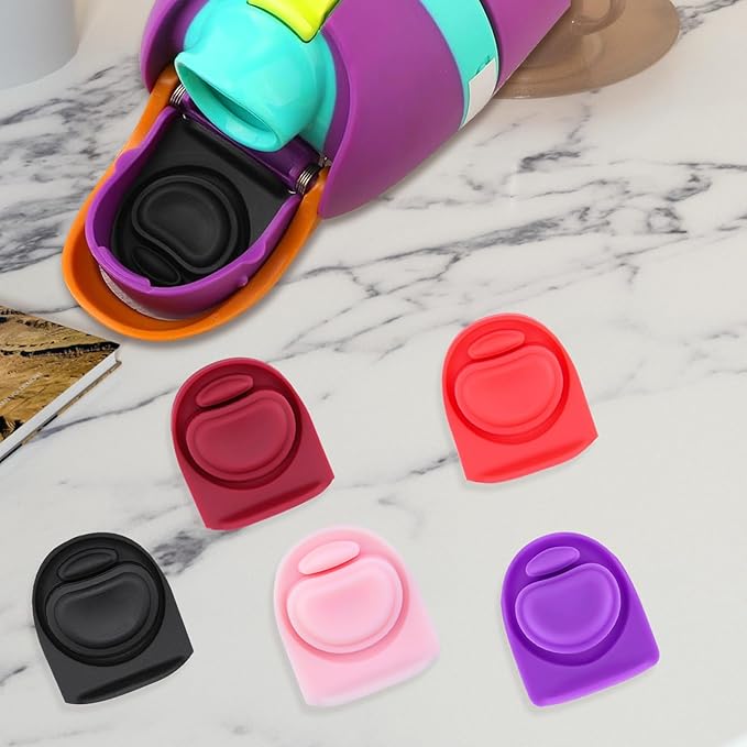 Rubber Seal Replacement Stopper Compatible with Owala Freesip16/19/24/32/40oz Spout Lid,5 Pcs Water Bottle Gasket Silicone Cap Insert Gasket Stopper Replacement Parts Accessories (5 Colors 2)
