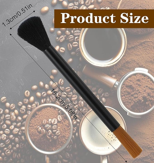 Espresso Brush, Coffee Brush Barista Accessories for Bean Grain, Durable Stainless Steel Handle & Soft Bristles