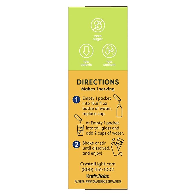 Crystal Light Lemon Iced Tea Naturally Flavored with other natural flavor Powdered Drink Mix, 120 ct Pack, 12 Boxes of 10 On-the-Go-Packets