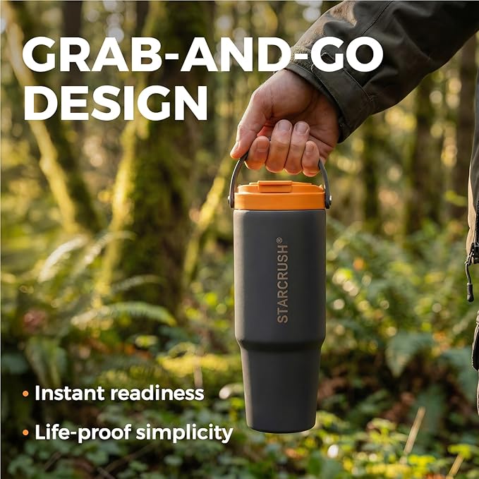 Portable Electric Espresso Maker, 30oz Insulated Stainless Steel Extraction Coffee Cup,Fast Brew with Pressure, Rechargeable, Leak Proof, BPA Free, Ideal for Travel,Commute and Office