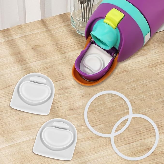 2 Sets Replacement Stopper and O Ring Gasket Compatible with Owala FreeSip 24oz 32oz,Water Bottle Lid Insert Cap Rubber Seal Parts for Owala 16/19/24/32/40oz Mouthpiece Accessories