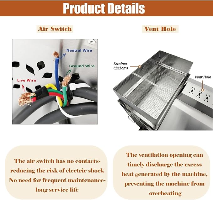 BEILOCKERY 55 Lbs Commercial Automatic Heating Roasting Machine (0-300℃), Multifunctional Large Stainless Steel Drum Chestnuts Roaster Baker Equipment for Nuts Coffee Bean 220V 6.5kW Three-phase