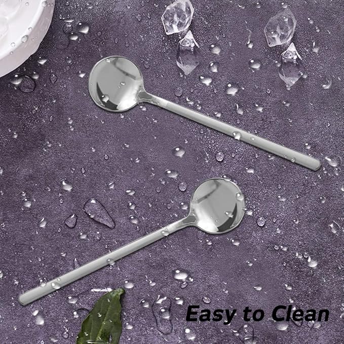 Pack of 8, Stainless Steel Espresso Spoons, findTop Mini Teaspoons Set for Coffee British Tea Dessert Cake Ice Cream Cappuccino, 5.3 Inch