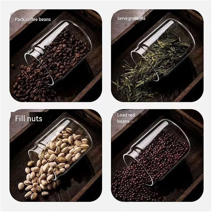 Colorful Coffee Vacuum Container Jars, Food Coffee Bean Storage Containers with Lids Airtight, Manual Vacuum Extraction Sealed Tank (Colorful, 500, Milliliters)