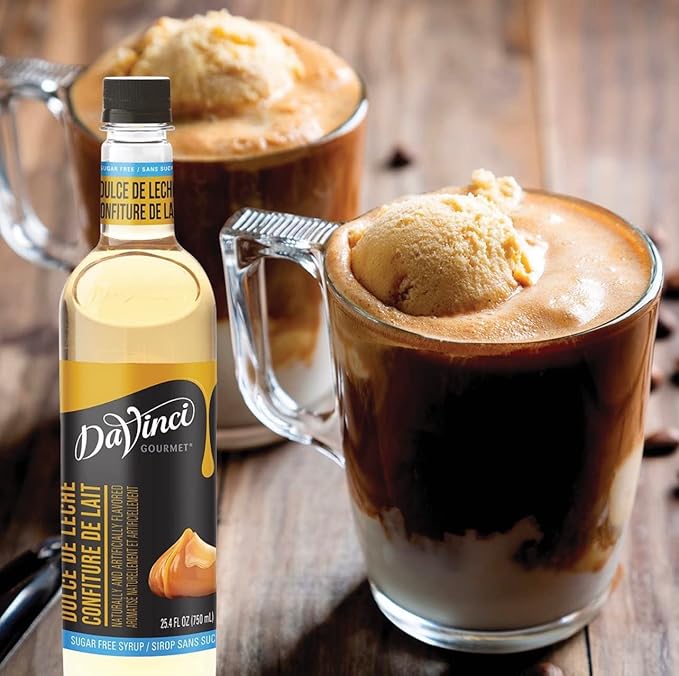 DaVinci Gourmet Sugar-Free Dulche De Leche Syrup, 25.4 Fluid Ounces (Pack of 4)